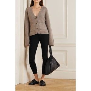 L'AGENCE Women Black Margot Cropped High-Rise Skinny Jeans Size 26 Dark Wash